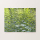 Waters of Oak Creek Yellow and Green Nature Photo Jigsaw Puzzle