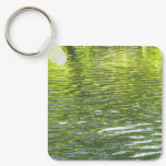 Waters of Oak Creek Yellow and Green Nature Photo Keychain