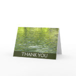 Waters of Oak Creek Yellow and Green Nature Photo Letterpress Thank You Card
