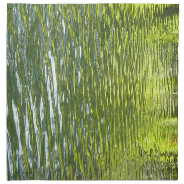 Waters of Oak Creek Yellow and Green Nature Photo Napkin (Front)