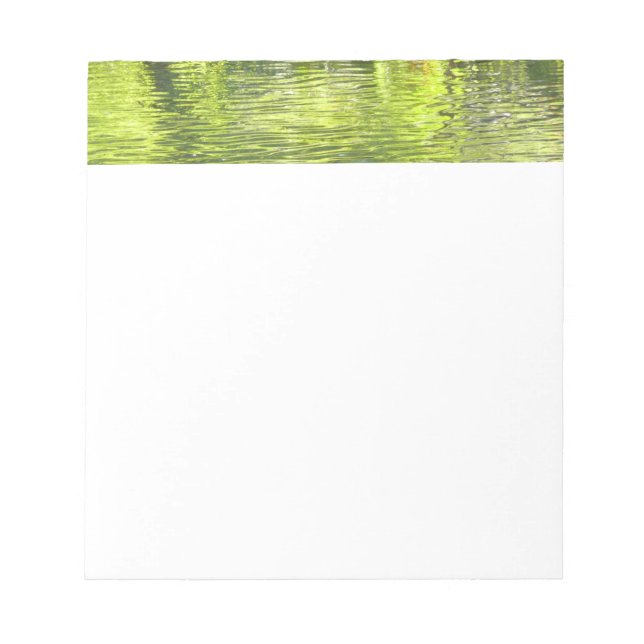 Waters of Oak Creek Yellow and Green Nature Photo Notepad (Front)