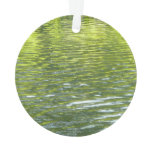Waters of Oak Creek Yellow and Green Nature Photo Ornament