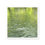 Waters of Oak Creek Yellow and Green Nature Photo Paper Napkins