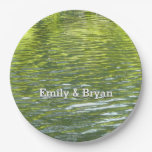 Waters of Oak Creek Yellow and Green Nature Photo Paper Plates