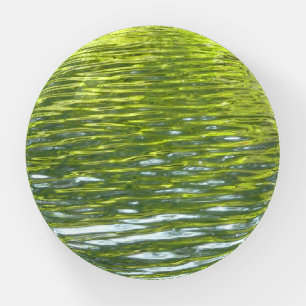 Waters of Oak Creek Yellow and Green Nature Photo Paperweight