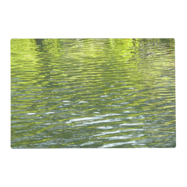Waters of Oak Creek Yellow and Green Nature Photo Placemat (Front)