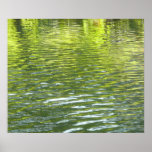 Waters of Oak Creek Yellow and Green Nature Photo Poster
