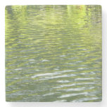 Waters of Oak Creek Yellow and Green Nature Photo Stone Coaster