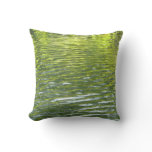 Waters of Oak Creek Yellow and Green Nature Photo Throw Pillow