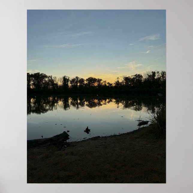 Waterscape Sunset Photo Poster (Front)
