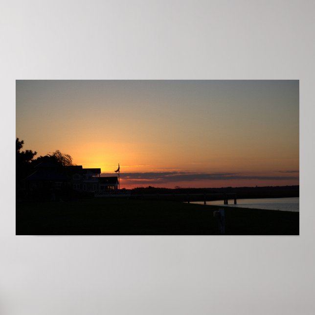 Waterscape Sunset Photo Poster (Front)