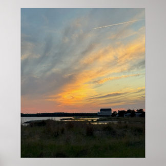 Waterscape Sunset Photo Poster