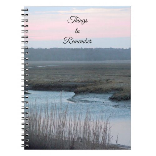 Waterscape Sunset Things to Remember Notebook 
