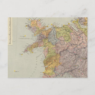 Watershed map England, Wales 3 Postcard