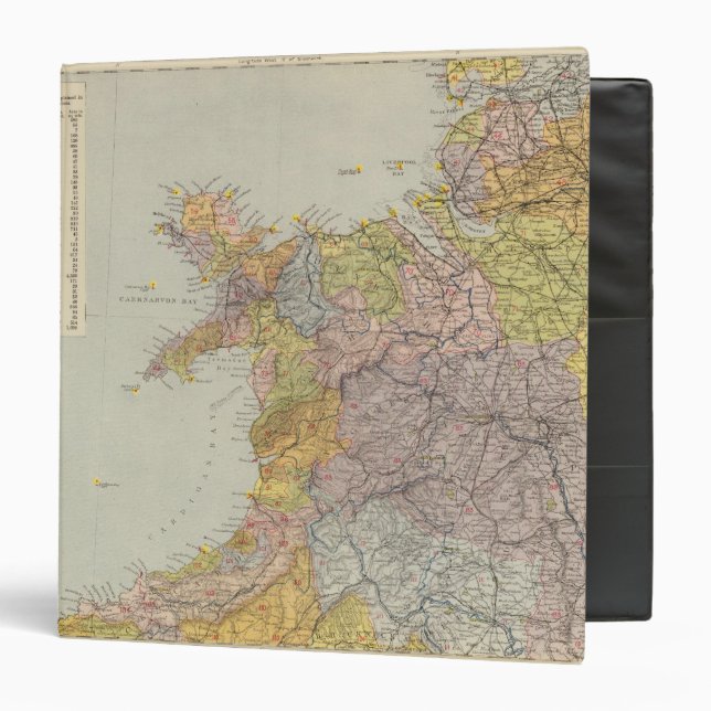 Watershed map England, Wales 3 Ring Binder (Front/Inside)