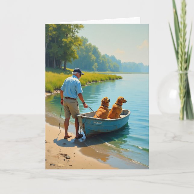 Waterside Fathers Day Scene Card (Front)