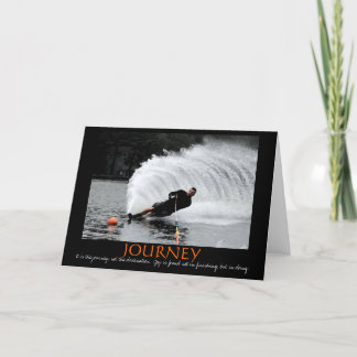 Waterskiing motivation card (B&W tinted)