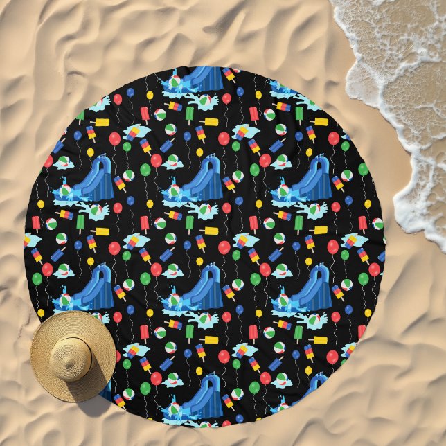 Waterslide Kids Summer Boy Girl Fun Beach Towel (Beach)