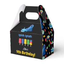 Waterslide Kids Summer Splish Splash Birthday Favor Boxes