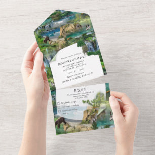 Watersport Activities All in One Wedding Invite