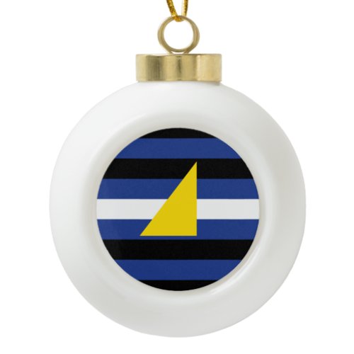Watersports Pride Flag Ceramic Ball Christmas Ornament
