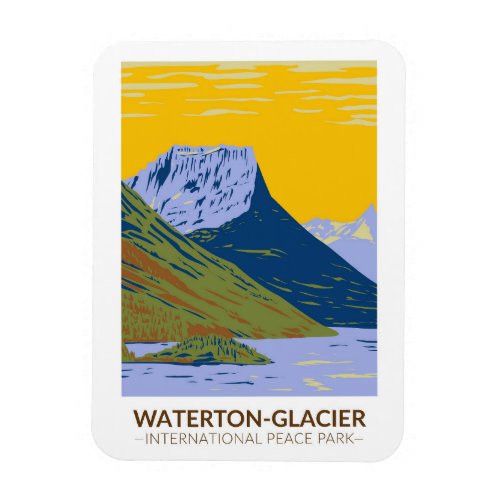 Waterton_Glacier International Peace Park Vintage Magnet