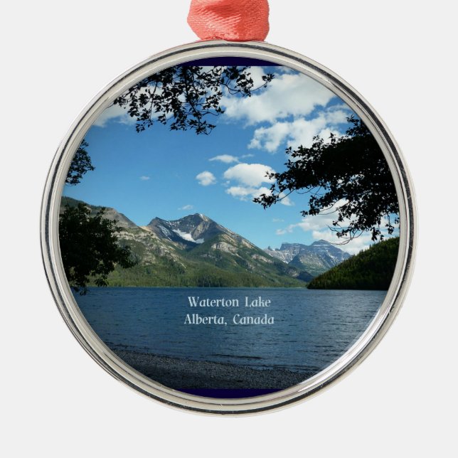 Waterton Lake, Alberta, Canada, Metal Ornament (Front)