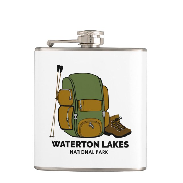 Waterton Lakes National Park Backpack Flask (Front)