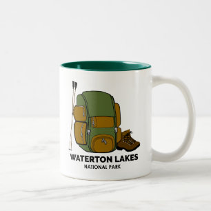 Waterton Lakes National Park Backpack Two-Tone Coffee Mug