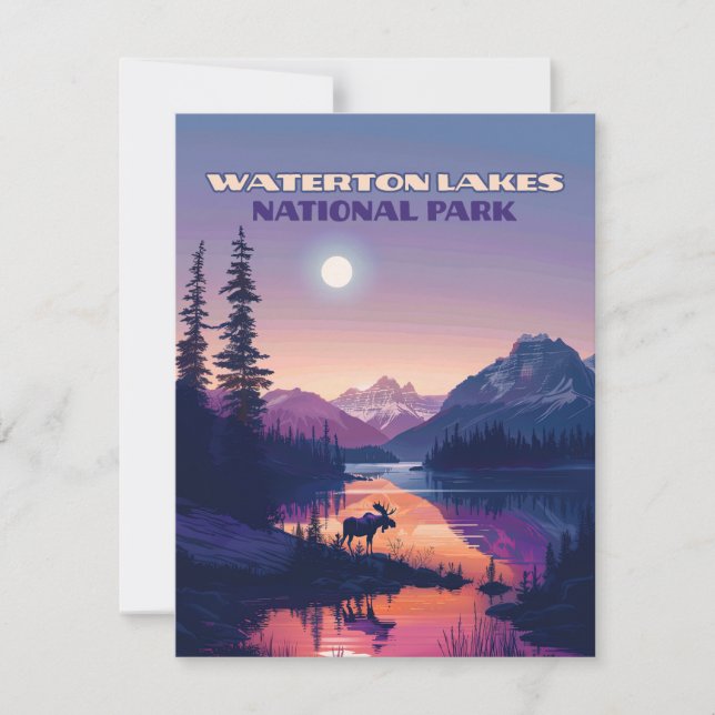 Waterton Lakes National Park Canada Alberta Card (Front)