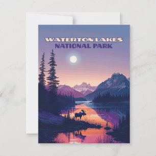 Waterton Lakes National Park Canada Alberta Card