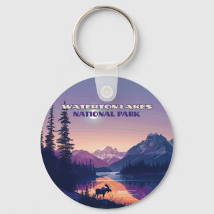 Waterton Lakes National Park Canada Alberta Card Keychain
