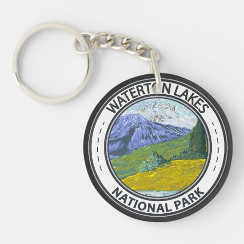 Waterton Lakes National Park Canada Badge Keychain