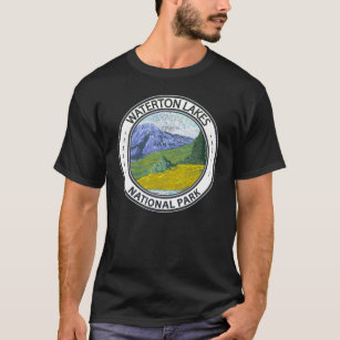 Waterton Lakes National Park Canada Badge T-Shirt