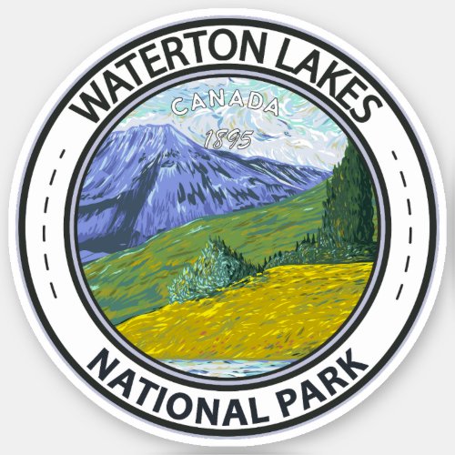 Waterton Lakes National Park Canada Travel Vintage Sticker