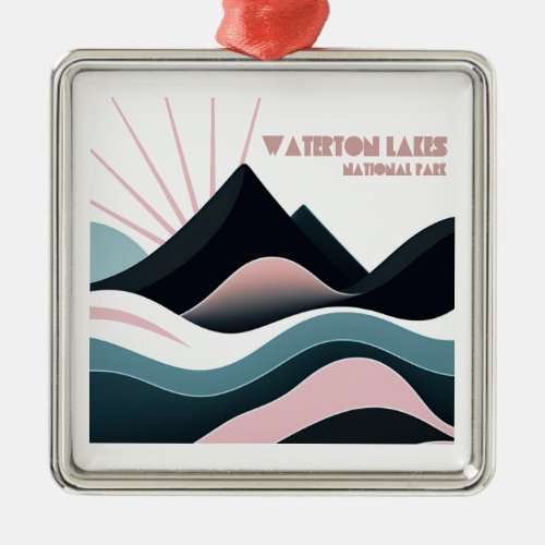 Waterton Lakes National Park Colored Hills Metal Ornament