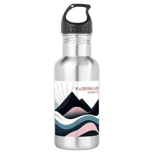 Waterton Lakes National Park Colored Hills Stainless Steel Water Bottle