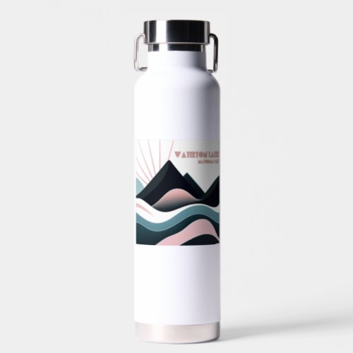 Waterton Lakes National Park Colored Hills Water Bottle