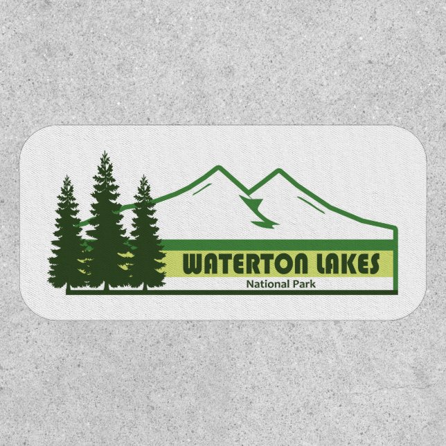 Waterton Lakes National Park Green Stripes Patch (Front)