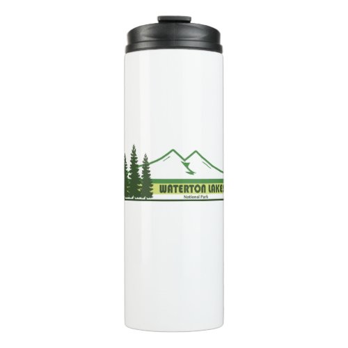 Waterton Lakes National Park Green Stripes Thermal Tumbler