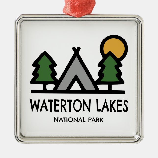 Waterton Lakes National Park Metal Ornament (Front)