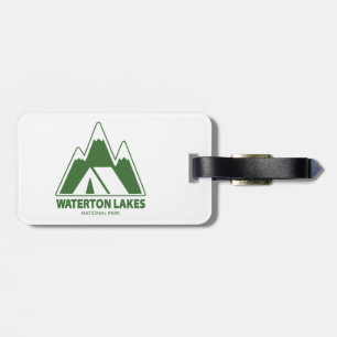 Waterton Lakes National Park Mountains Camping Luggage Tag