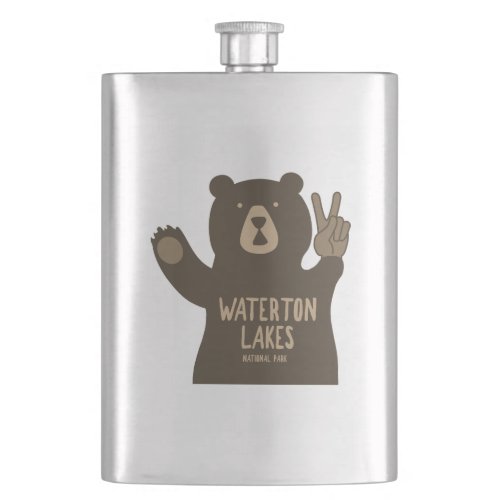 Waterton Lakes National Park Peace Bear Flask
