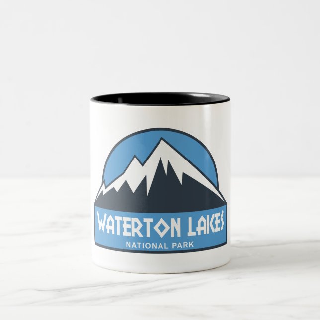 Waterton Lakes National Park Two-Tone Coffee Mug (Center)