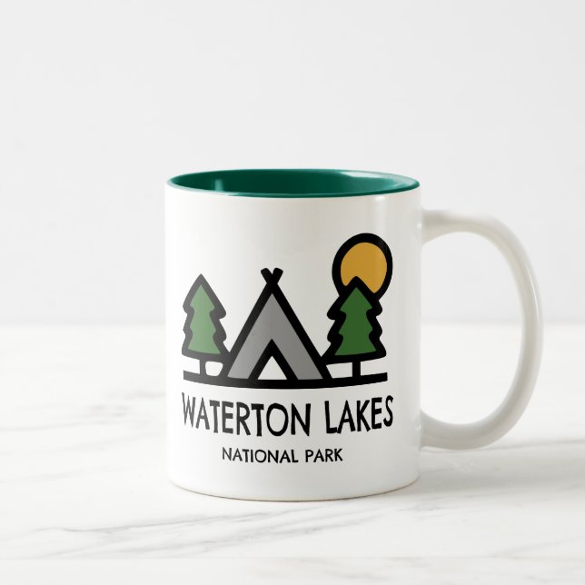Waterton Lakes National Park Two-Tone Coffee Mug (Right)