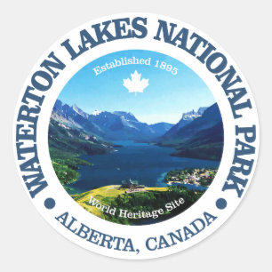 Waterton Lakes NP Classic Round Sticker
