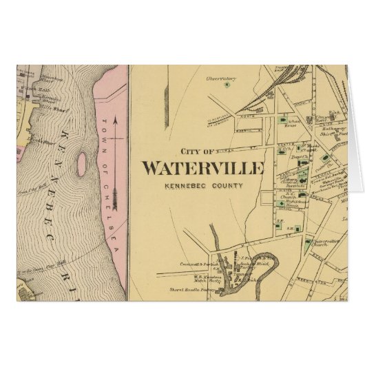 Waterville, Kennebec Co Cards (Front Horizontal)