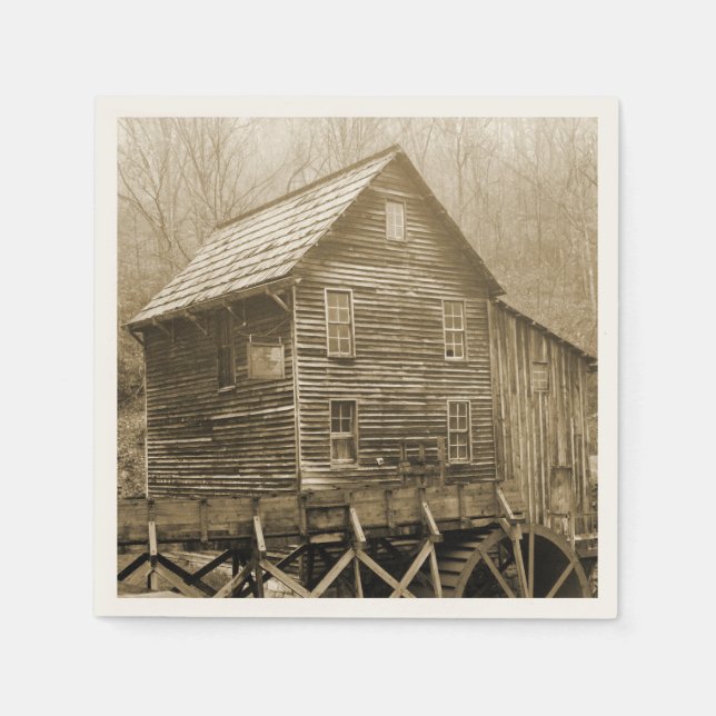 Waterwheel Paper Napkins (Front)