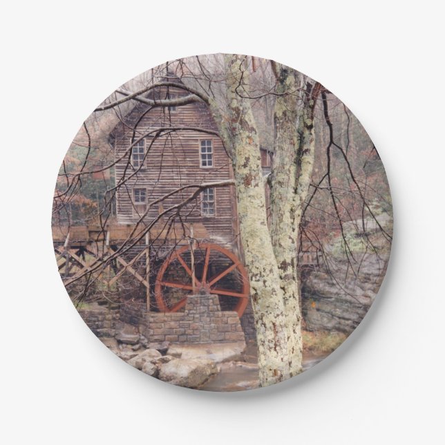 Waterwheel Paper Plates (Front)