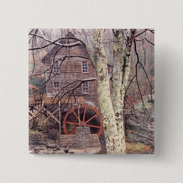 Waterwheel Pinback Button (Front)